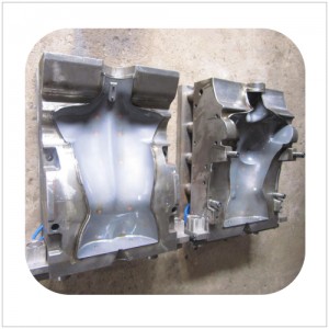 Hollow blow molding mould for plastic model